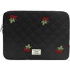 Generic Custodia protettiva per tablet da donna trapuntata in ciliegio da 11 pollici per laptop (nero) (style3)