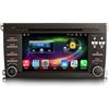 Erisin 7 pollici 8-Core Android 14 Autoradio Navigatore GPS per Porsche Cayenne 2003-2010 Supporta Bluetooth A2DP Wiresless CarPlay Android Auto Schermo tattile IPS WiFi DAB+ RDS DSP 4GB RAM+64GB ROM