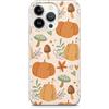 Generic Custodia per iPhone con motivo autunnale con foglie estetiche, simpatico regalo di zucca - Cover per cellulare artistica con fungo della foresta e ghianda (design 2; iPhone 14 Pro Max)