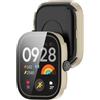 SMYAOSI Silicone Custodia Compatibili con Xiaomi Redmi Watch 5 Cover con Pellicola in Vetro Temperato, Case Protettiva Rigido Paraurti Custodia per Xiaomi Redmi Watch 5 Smartwatches (2 Pezzi Beige)