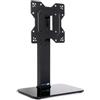 SIMPLETEK - Supporto da Tavolo Universale per Monitor e TV 23-43 - Base in Vetro Temperato - Max 40kg - VESA 200x200 - Design Slim Nero