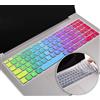 iKammo 2 cover in silicone per tastiera 2020 2019 Lenovo ideapad l340 330 320 330s 520 s540 720s 130 s145 s340 15,6 pollici, Lenovo ideapad l340 330 320 17,3, 15,6 Lenovo V330 V130 Arcobaleno + trasparente.
