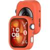 SMYAOSI Custodia per Huawei Watch Fit4 Pro Cover, Silicone di Ricambio Proteggi Schermo e Pellicole TPU Case Paraurti per Huawei Fit 4 Pro Bumper Smartwatch Accessori (2 Pezzi Arancione)