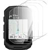 GIOPUEY Pellicola Protettiva per Garmin Edge MTB, [4 Pezzi] Vetro temperato Schermo Protezione Pellicola [Copertura Completa] [Anti-graffio] - Trasparente