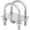GDWD Supporto per antenna con bulloni a U, set di fissaggio, M8, piastra di fissaggio antiruggine, montaggio a tubo per antenna Lora, antenna elio Miner, antenna WiFi, antenna 4G LTE, antenna TV