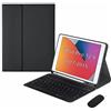 GUPENAA Custodia con Tastiera per iPad PRO 12,9 Pollici 2017/2015 (Vecchio Modello, 2A E 1A Generazione), Tastiera Magnetica Rimovibile Wireless con Portamatite E Mouse Bluetooth,Nero