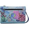 Anna by Anuschka Portafoglio in pelle da donna con scritta Hand-Painted Genuine su una perizoma - Treasures of the Reef