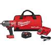 Milwaukee 2767-21B M18 FUEL 18-Volt Lithium-Ion Brushless Cordless 1/2 in. Impact Wrench w/Friction Ring (2767-20) w/One XC5.0 Ah Battery, M18/M12 Multi-Voltage Charger and Contractor Bag