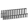 Capri Tools Set di bussole a 12 punti poco profondi e profondi, metriche, da 8 a 19 mm, 24 pezzi