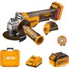 Ingco AMOLATRICE BRUSHLES 115 mm 20 V Include caricabatterie e 1 batteria 4 Ah