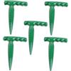 Operitacx Dibbler Digger Manuale 5 Pezzi Strumento per Semina e Trapianto, Attrezzo per Foratura Terreno in Plastica, Set per Giardino e Orto