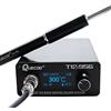 QUECOO Stazione di saldatura digitale OLED T12-956 con punta saldatrice elettronica T12 e spina di alimentazione americana (con punta K)