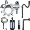 UYTGFO Adatto for motosega Stihl 034 036 MS360 Sostituisci 1125 640 3201 A16F-Kit pompa olio oliatore ingranaggio a vite senza fine filtro olio carburante