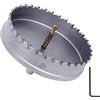 GUICGOC Punta da trapano per sega a tazza in acciaio metallico da 100 mm, per metallo spesso, acciaio inossidabile, ferro e legno (100 mm)