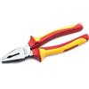 SATA ST70333ST - Pinze combinate isolate VDE da 20 cm con corpo in acciaio al cromo vanadio e doppio materiale antiscivolo, colore verde, 20 cm