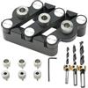 Generic Dowel Drill Guide Jig - Perforatrice, localizzatore autocentrante portatile | Strumento di punzonatura per fori per pannelli in legno Fori dritti Giunti per la lavorazione del legno Stazione di