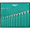 SATA ST08018-02 - Set di chiavi combinate metriche, 17 pezzi, lucidate, 6 mm - 22 mm, con estremità della scatola offset in rotolo di attrezzi durevole