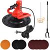 BoTongSiHai Betoniera, Levigatrice - Motore In Rame Puro, Velocità Variabile 80-600 Giri/min, Inclusa Asta Di Prolunga, Frullino, Disco Autoadesivo, LED Per Artigiani Del Settore(Red)