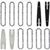 ZHLWei Confezione da 12 catene da 4/6, accessori for mini motoseghe Home 4/6 (guida/catena) Catene di ricambio for seghe da potatura a batteria, utensili da taglio