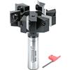 SICWOOD Punta per fresa per appiattimento delle lastre con gambo da 1/2, 6 ali, diametro di taglio 5,1 cm, inserto in carburo CNC, punta per pialla per flycutter/livellatore di lastre/conigli SICWOOD