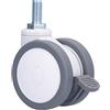 Eacam Ruota Universale Silenziosa, in Lega di Alluminio 75 Mm Caster M12, Fissare Facilmente la Staffa in Acciaio, Ampio Ambito di Applicazione
