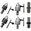 CRIDENG Set di mandrini per trapano in metallo con adattatore per asta ad angolo retto da 19 mm, per connessione filettata conica B16 con opzioni di serraggio mandrino 1,5-13 mm e 3-16 mm (1)