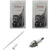 MagiProject ricambio 2 Catene da 52 Maglie Passo 3/8 LP Spessore 050 1.3mm, per Motoseghe Scoppio 26cc 43cc Set Ricambio 2 Catene + 1 Tubetto di Grasso Lubrificante + Lima affilacatena + Candela L7T