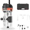Caskunbsy Rifilatore Fresatrice Verticale per Legno 800 W 30000 RPM，fresatrice professionale per la lavorazione del legno, con base trasparente e guida di montaggio