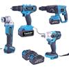 Generico KIT 4 IN1 TASSELLATORE+TRAPANO IMPULSI +TRAPANO AVVITATORE 68V BRUSHLES+SMERIGL