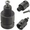 Jwn 1pc durevole grigio mini 1/2 '' trapano mandrino adattatore per avvitatore a percussione conversione 1/2-20UNF con 1pc vite trapano punta 33 * 24mm