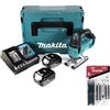 Makita DJV 182 RTJ - Sega a pendolo a batteria 18 V, senza spazzole + 2 batterie da 5,0 Ah + caricatore + 14 lame per sega + Makpac