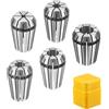 QUARKZMAN 5Pcs Mandrino A Mola ER20 1/8 - 1/2 Acciaio A Mola 65Mn Mandrini Di Precisione Per Router Per Tornio Fresatura CNC