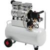 LUXOAK Compressore d'aria con valvola a scarica automatica, caldaia 30 l, 8 bar, 0,75 kW/1,0 CV, 160 l/min, senza olio, doppio cilindro, facile da trasportare grazie alle ruote
