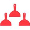 SENRISE Set di 3 raschietti per stucco, 15,2 cm, in plastica flessibile, strumento per riempire, raschietti per pittura fai da te, per patching, decalcomanie, carta da parati, pittura auto (rosso)