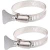HOMSFOU 2 pezzi Stringitubo in Acciaio Inossidabile con Maniglia Morsetti Regolabili Antiruggine per Tubi Gas e Acqua Clip Tubo Resistente e Facile da Usare