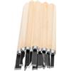 Beatifufu 12pezzi Kit di Intaglio Legno Professionale Strumenti per Incisione Legno Linoleum Argilla Cera Intaglio Scolpire Fai da Te Scultura Sgorbia Coltello Utensile Modello