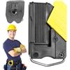 Generic Supporto per metro a nastro, in ABS, resistente, portatile, con gancio di bloccaggio, per edilizia, arrampicata, elettricisti, costruttori, casa, uso esterno, uomini e donne
