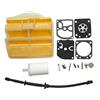 GTWSQQ Linea filtro aria carburante for H = usqvarna 445 445E 450 450E kit di ricostruzione riparazione carburatore motosega sostituire il pezzo di ricambio