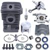 LIWaaGe Adatto for motosega MS250 MS230 025 023 Kit cilindro pistone albero motore marmitta di scarico da 42,5 mm 11230201209 11230300408(3)