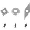CEIEVER Utensili Per Tornitura In Legno,CEIEVER 4 Pezzi Set Strumenti per Intaglio del Legno con manico a forma di diamante,fresa rotonda e quadrata e borsa in alluminio per Hobbyisti Fai da Te (3)