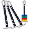 Generic Porta nastro regolabile (confezione da 4) | Poliestere + lega, 18 x 6 x 0,5 cm, 100 g | Porta nastro elettrico con gancio a molla per cintura degli attrezzi | Accessorio per custodia elettricista