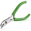 SPEEDWOX Mini pinza a becco curvo con ganascia seghettata e tagliatasena da 12,7 cm, pinza a becco lungo curvo per artigianato e riparazione di gioielli, creazione di gioielli in filo metallico