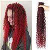 Seimainurs Extension dreadlock sintetiche, 61 cm, stile hippie, con estremità singola, 0,6 cm di larghezza, estensioni per capelli stile reggae all'uncinetto, per donne (T1B/bug, 3 stili misti 61 cm (6 fili))