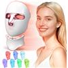 Flossty Maschera per Terapia con Luce Rossa a 7 Colori LED per Viso e Collo, Maschera di Terapia con Luce LED, Ricaricabile USB-C, ringiovanimento della pelle, anti-rughe, per anti-invecchiamento