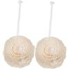 HAMPPLIES Diffusore per Interni Fiore Beige in Legno e Cordino di Cotone per Aromaterapia, Diffusore di Profumo di Fiori 2 Pezzi per Yoga Room e DIY Crafts