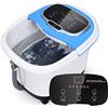 RELAX4LIFE 48 Pediluvio Massaggiatore Piedi Elettrico con Doccia, Riscaldamento Rapido e Mantenimento Temperatura, Sterilizzazione a Infrarossi e Timer 60min con Rotelle, Fino al 48