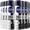 NIVEA Men Black & White Invisible Original Deodorante Uomo Spray Antitraspirante 48h Protezione Contro Cattivi Odori Sudore Macchie Residui Irritazioni - 8 Flaconi da 150ml