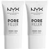 NYX Professional Makeup Primer Pore Filler Base Trucco 12h Finish Traslucido Uniforma Incarnato Minimizza Pori Linee Sottili Imperfezioni Formula Vegana con Vitamina E - 2 Flaconi da 20ml