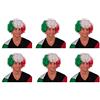 Zeus Party Parrucca Riccia Italia, Taglia Unica, Tricolore, per Il Campionato Europeo, Eventi Sportivi, Euro 2021 (6)