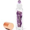 CRYSTALLOVE Bottiglia di olio 10 ml - Ametista - Cristalli di olio Rollon per oli, profumi, cosmetici, massaggi - Bottiglie di vetro per oli essenziali - Roller - Roller in vetro ricaricabile